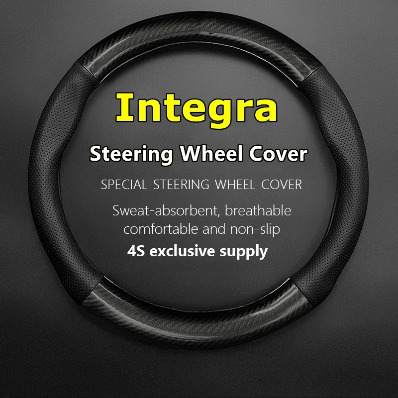 No Smell Thin For Acura Integra Steering Wheel Cover Leather Carbon Fit Type R 1999 GS-R 1995 1994 1993 GS 1991 2022 2023