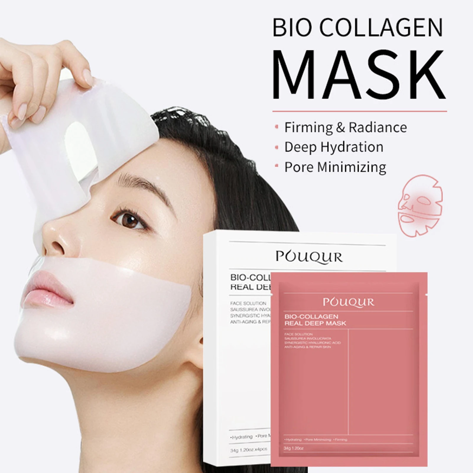 

Collagen Nourishing Tearing Mask Disposable Replenishment Mask For Skin Hydration Elasticity Firmness