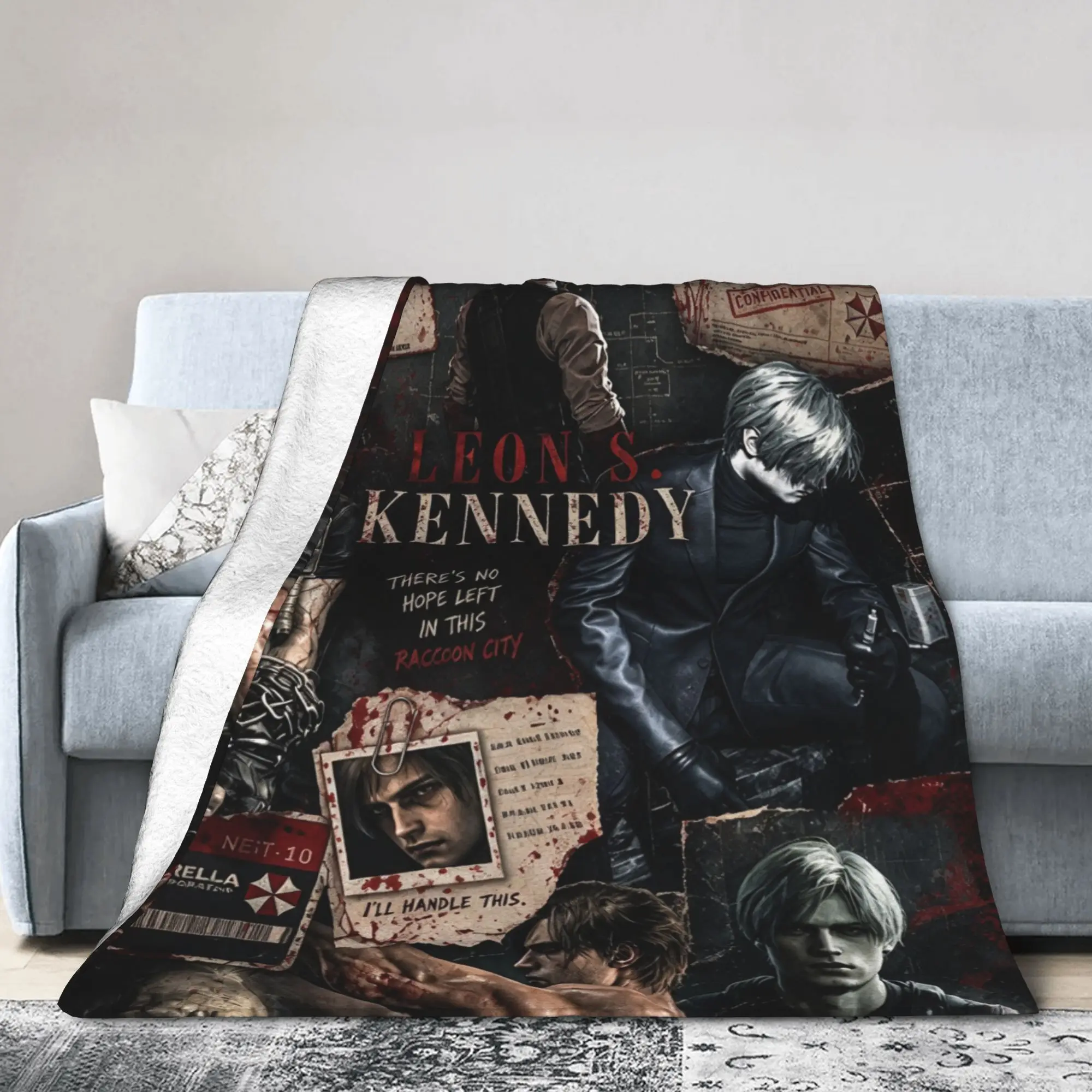 Custom 3D Print R-Residents Evils Blankets Breathable Soft Flannel Summer Shooting Game Throw Blanket for Couch Car Bed