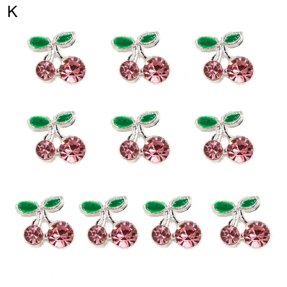 Diy Nail Art Rhinestone Nail Decoration Sparkling Cherry Beauty Nail Art Rhinestones Ins Style Three-dimensional Alloy for Nails