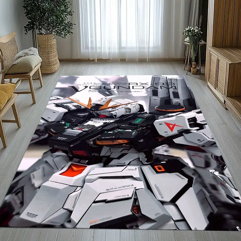 Retro Gundam Destroy Zeon Cartoon Soft Non-Slip Large Area Rug for Living Room,Bedroom Playroom Carpet Mat for Sofa,Home Decor
