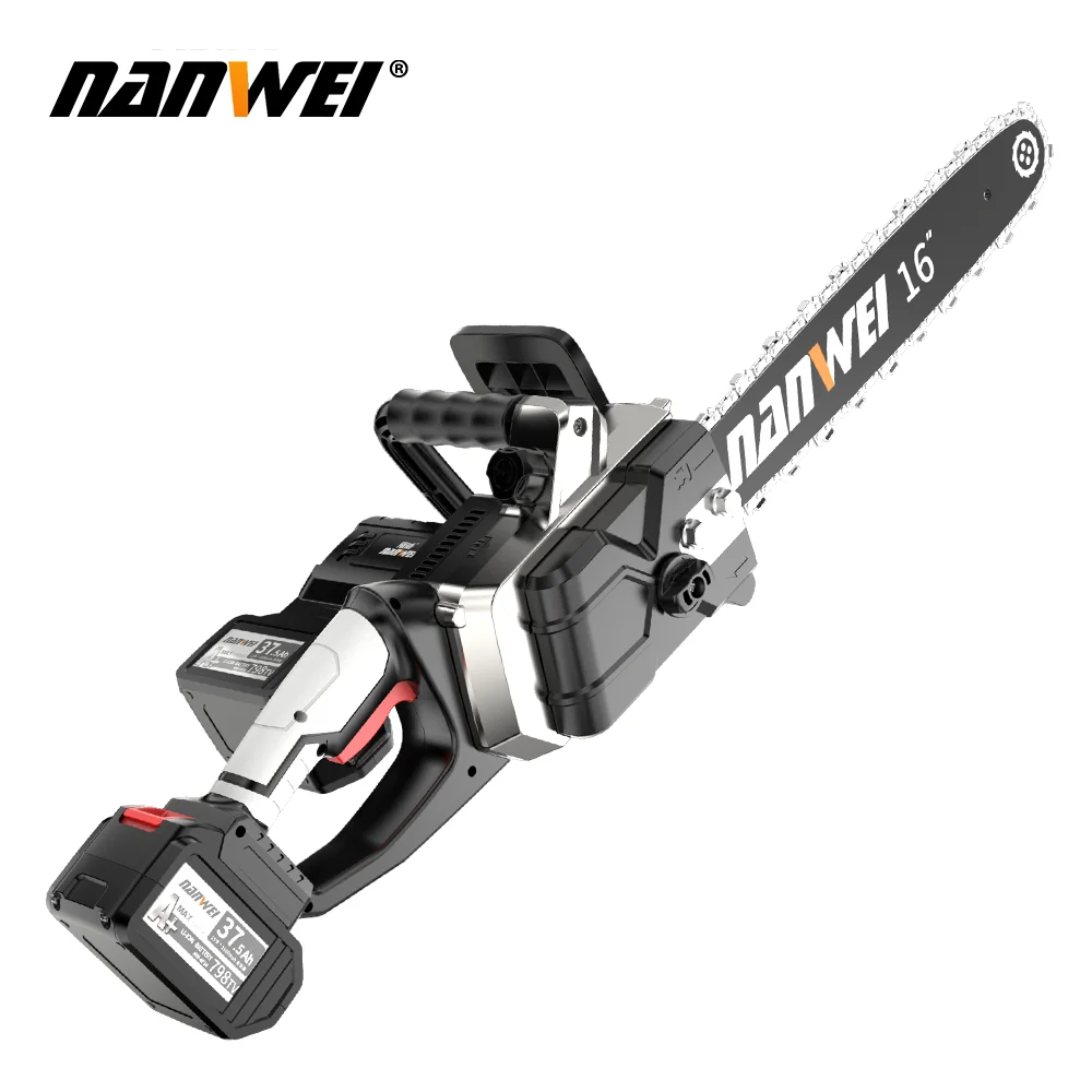 NANWEI 40CM Brushless Industrial Electric Chain Saw DIY Set For 16 inch Electric Woodworking Tool lumbering