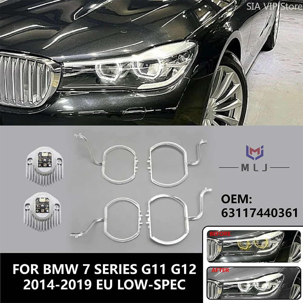 63117440361 For BMW 7 Series G11 G12 2014-2019 Low-Spec EU Version DRL Light Source Module Light Guide Strip Angel Eye Module