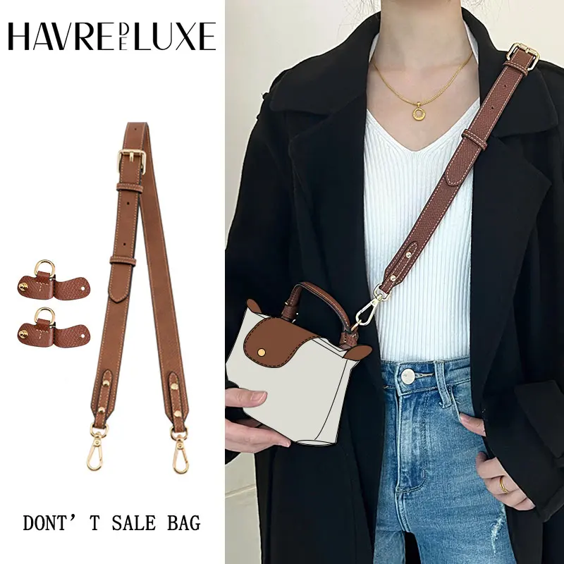 Bag Wide Strap For Longchamp Mini Bag Shoulder Strap Dumpling Bag Transformation Cross-body Strap Mini Punch-free Accessory