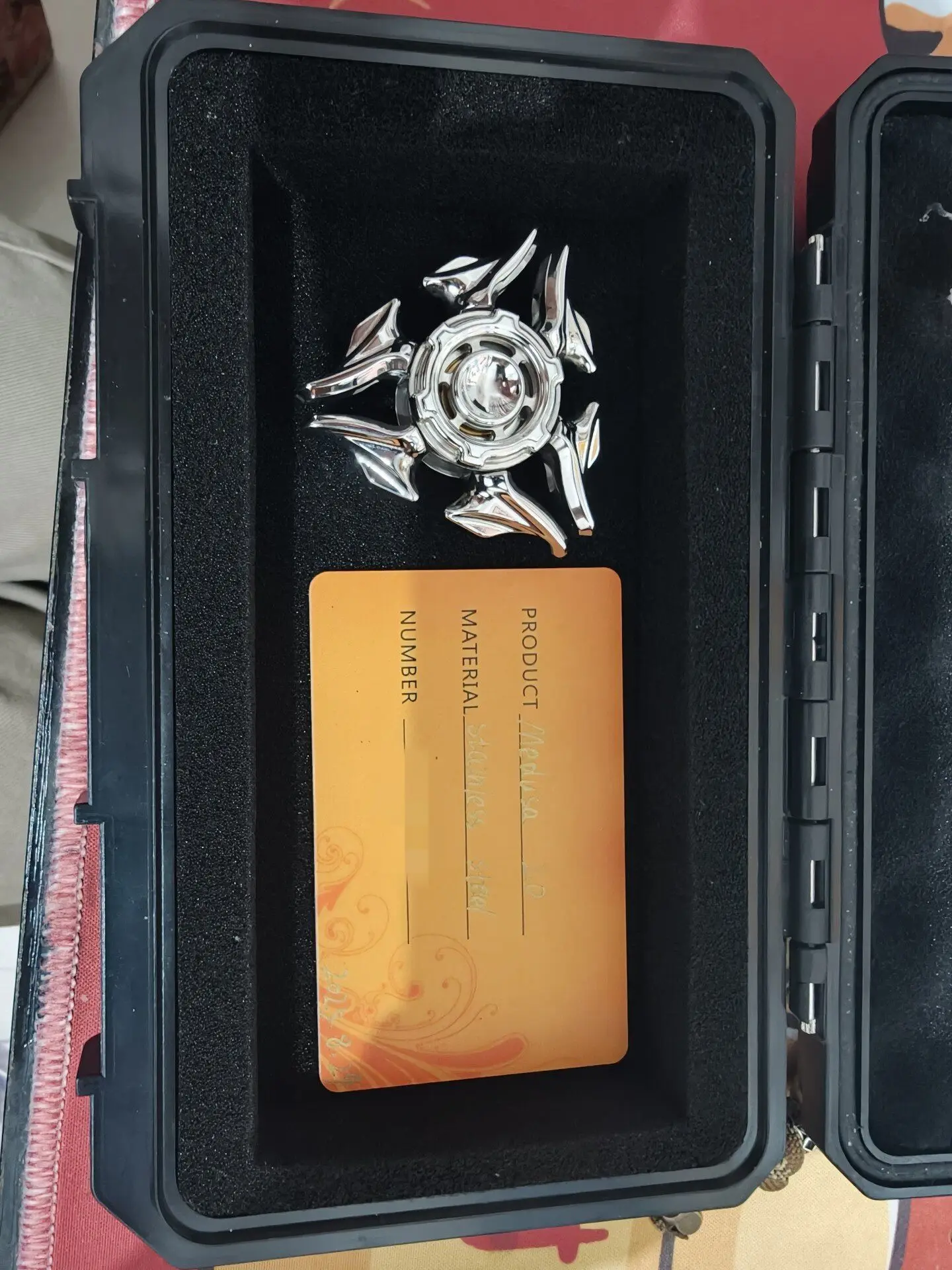 Used EDC One World Player EDC Medusa Gyro, Almost Brand New, with Original Box and Cards, Smooth Feel