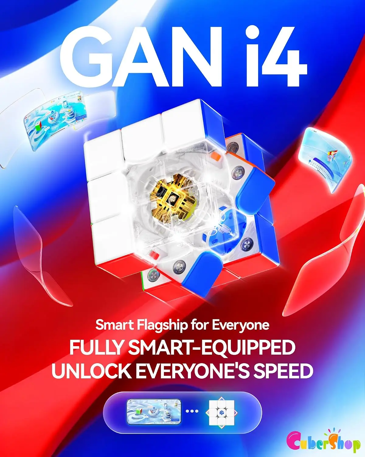 GAN i4 MagLev UV Coated Smart Magnetic 3x3 Speed Cube