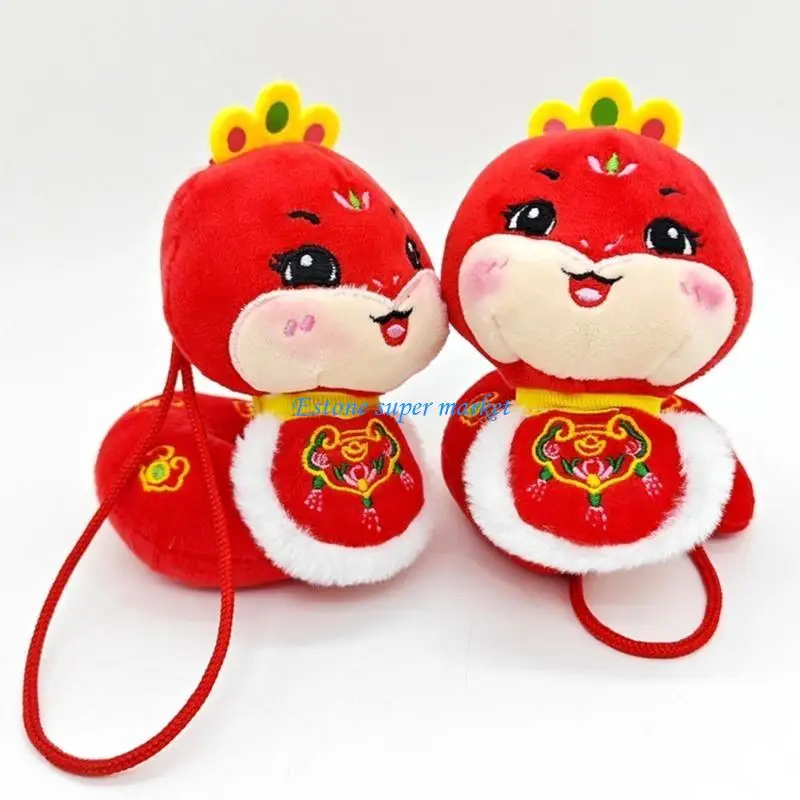 090B The Year of Snake Doll Bag Charm Cartoon Snake Backpack Pendant for Kids