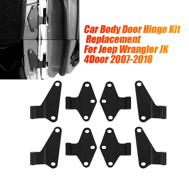 

1Set/8Pcs Car Body Door Hinge Kit Parts Accessories For JEEP Wrangler JK 4Door 2007-2018 Front Rear Side Hinges Cover Trim