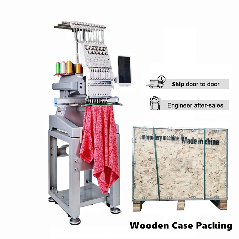 Customized Factory 10 Years Warranty 15 Color Single Head Embroidery Machine 3D Patch Cap T-shirt Computer Embroidery Machine