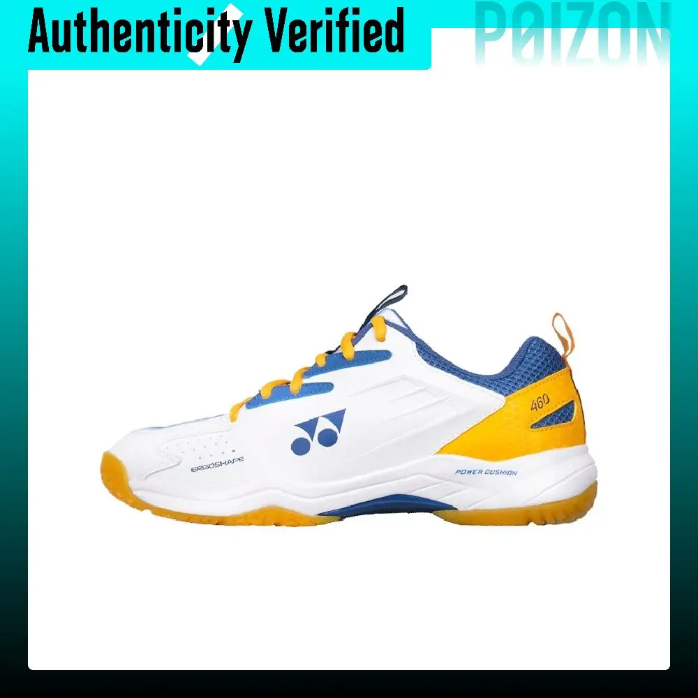 YONEX Power Cushion Badminton Shoes Unisex Low-top White Navy Blue SHB460CR