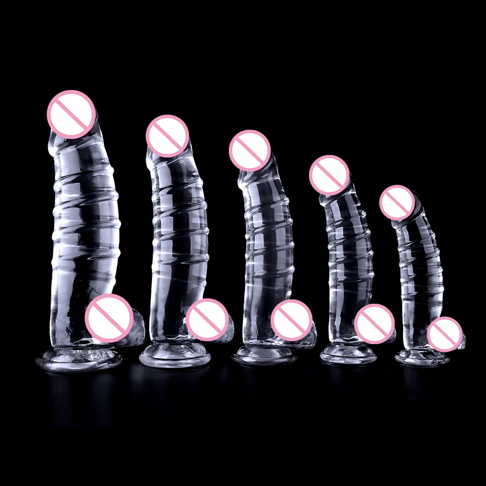 Weicher Gelee-Dildo, realistischer gefälschter Schwanz, transparenter Dildo mit Saugnapf, Penis, Analsex-Spielzeug, riesiger Schwanz für weibliche Frauen, Lesbain