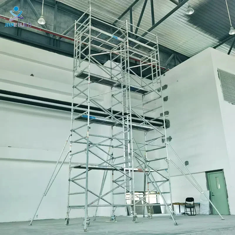 Industrial Mobile Aluminium Scaffold Tower Frame Scaffolding High Strength Foldable Design for Construction and Hotel Use