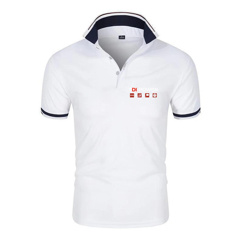 Tdi Power Vag + Turbocharger Funny Men's premium summer polo T shirt quick drying breathable casual business fashion sports