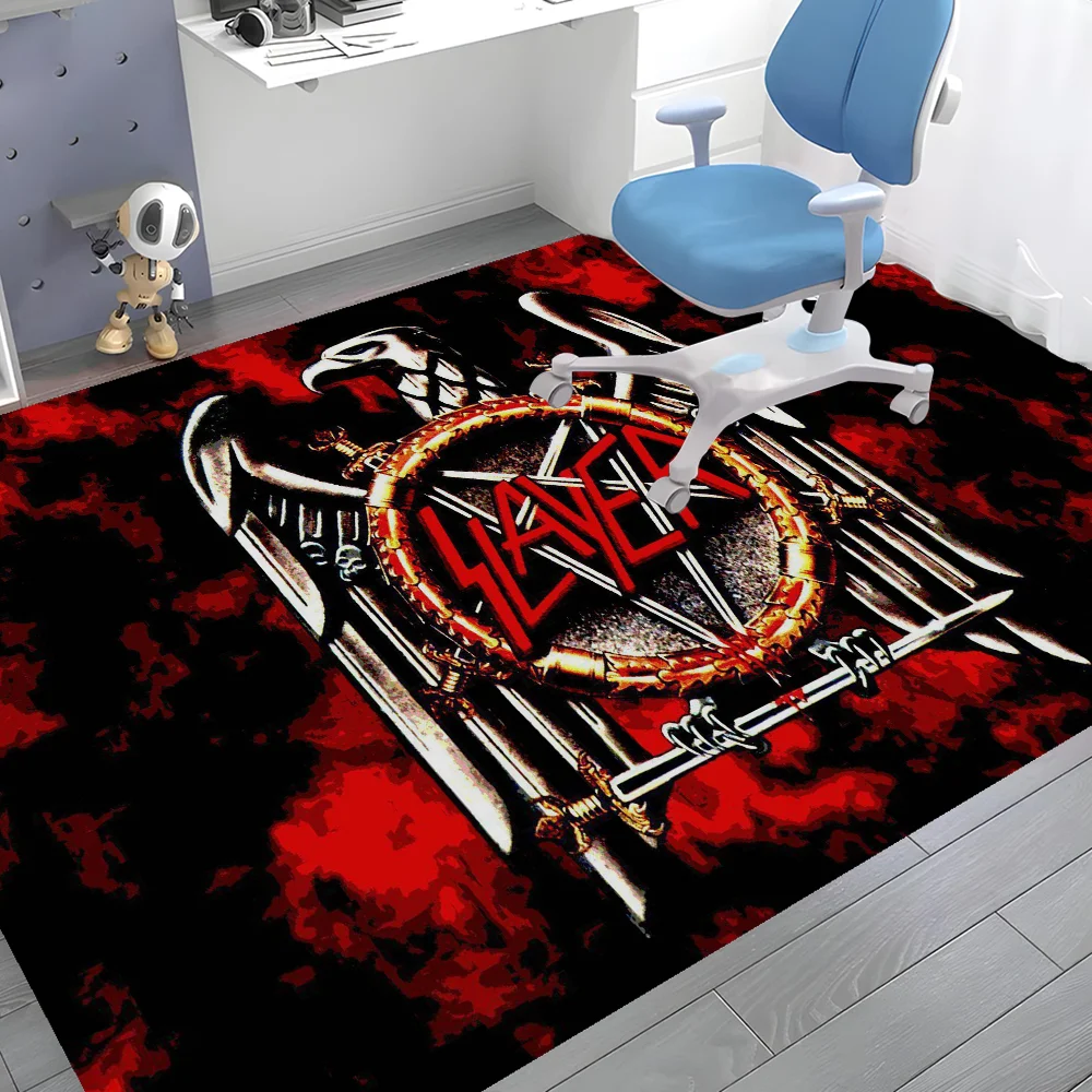 Slayer Heavy Metal Band Floor Mat Kids Room Bedroom Decoration Balcony Anti-Slip Doormat Living Room Welcome Rug