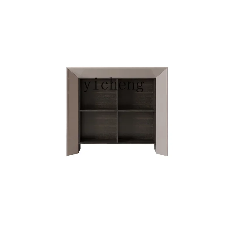 TQH Italian-style entrance door cabinet entry rock slab end view table against the wall narrow side table wabi sandy