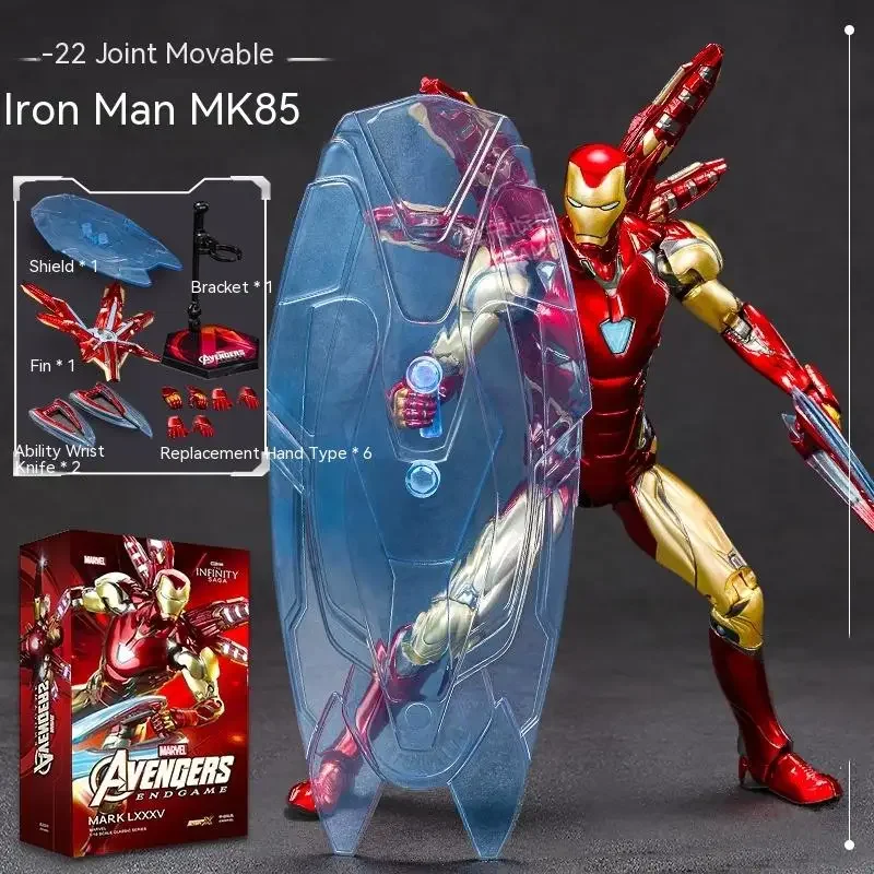 

Avengers Original Deluxe Iron Man Mk85 2.0 Led Light Edition Mark 85 Lxxv Nano Armor 1/10 Action Figure Endgame Legends Toy Gift