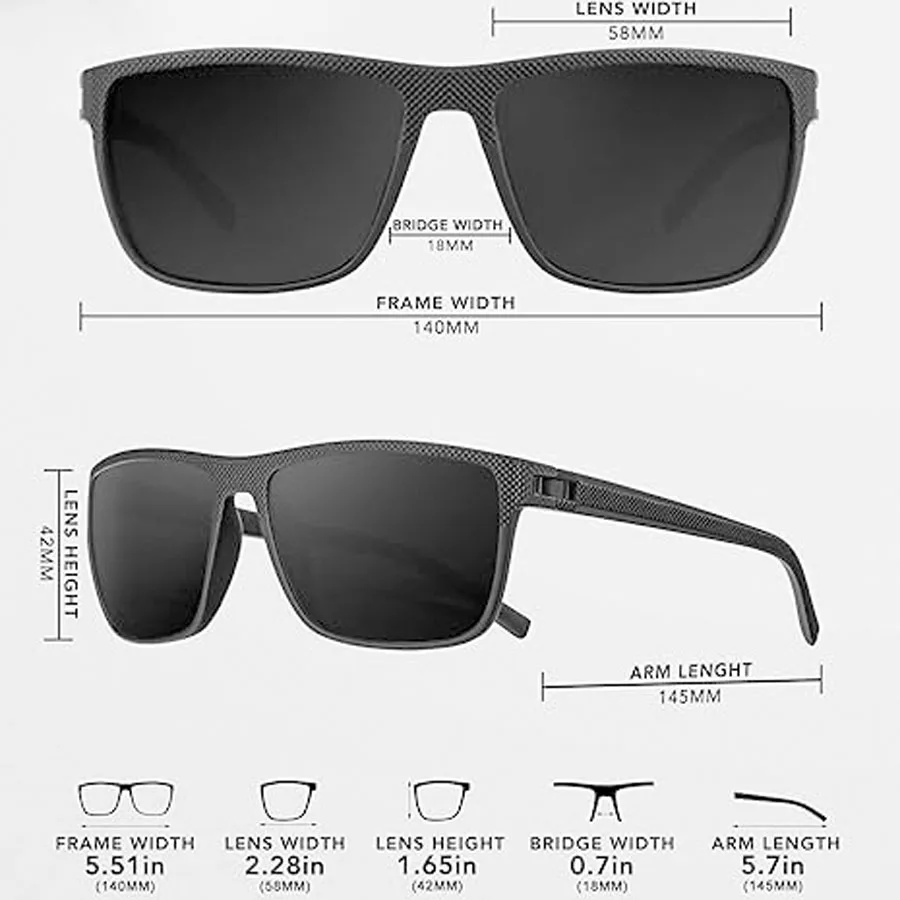 مجموعة مكونة من 4 نظارات رجالية، تتميز بإطار مربع كلاسيكي أنيق وعصري، ومناسب للارتداء اليومي #2