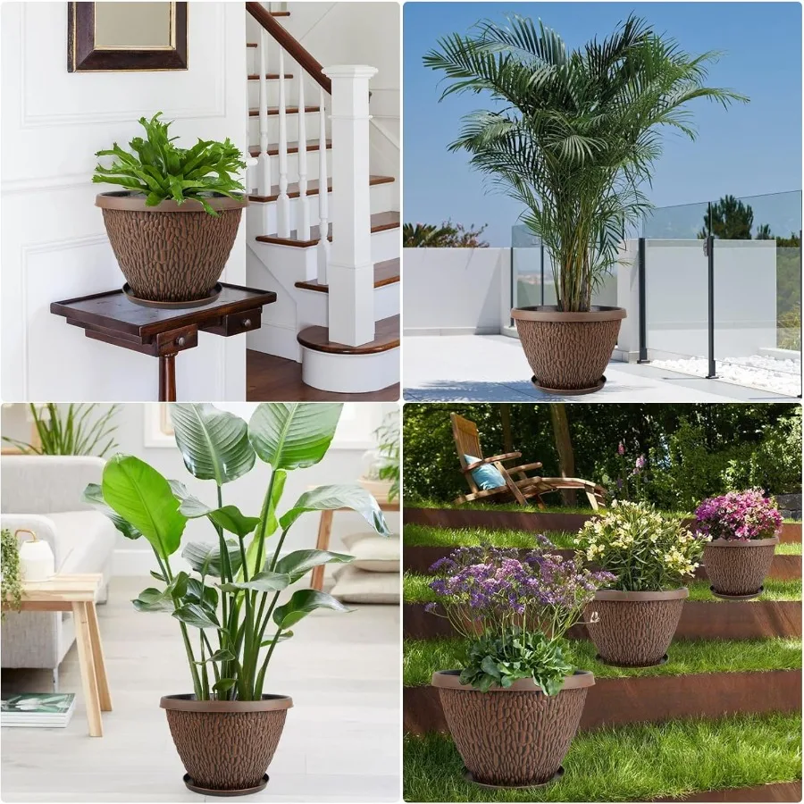 กระถางต้นไม้ขนาดเล็กน่ารักสำหรับไม้อวบน้ำ แพ็ค 5 ใบ สีขาว สำหรับปลูกในร่ม มีรูระบายน้ำ เหมาะสำหรับโต๊ะทำงานและตกแต่งบ้าน