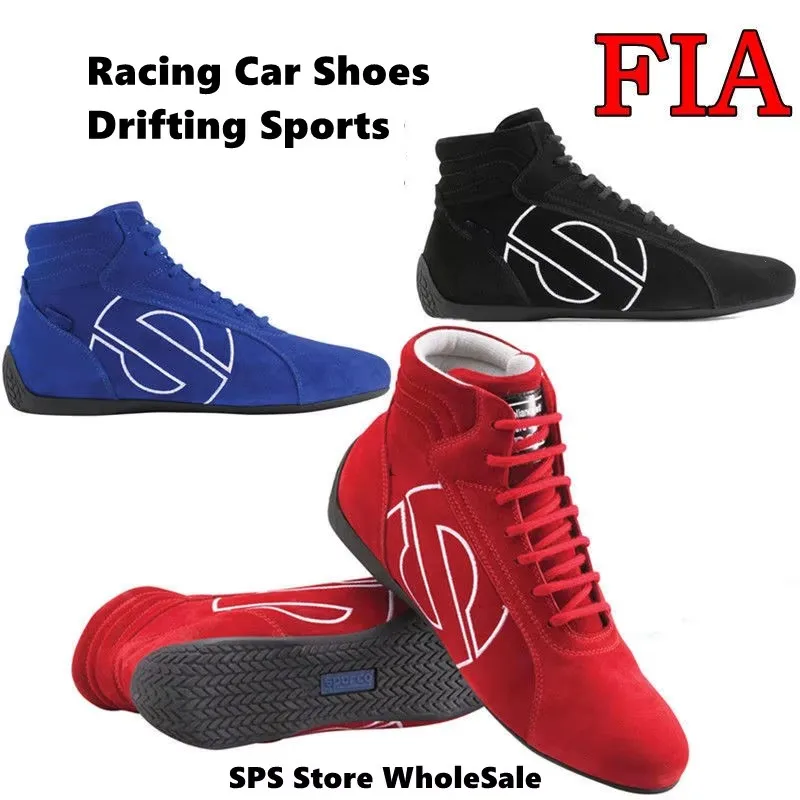 Per scarpe da corsa SPACO Scarpe da auto da kart Codice laser FIA Guanti da corsa per kart Scarpe sportive alla deriva Attrezzature Scarpe da moto