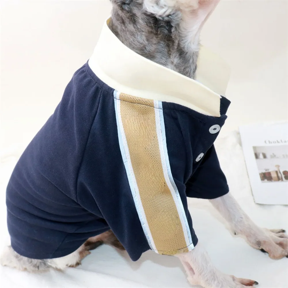 Dog Shirts Collared Polo T-Shirts for Dogs Cats Breathable Doggy Sweatshirt Outfits Apparel Tops