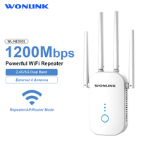 Wonlink 1200Mbps WiFi Repeater Dual Band 2.4G/5GHz long Wireless WiFi Signal Booster Extender Amplifier Router/AP For home