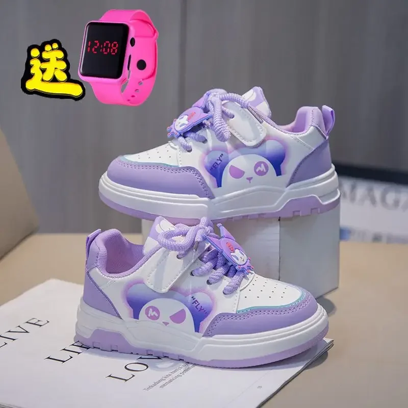 Kuromi Anime Kawaii Sanrio Children Casual Fashion Shoes New Spring Autumn Cute Cartoon Sweet Board Sneakers Gifts for Kids