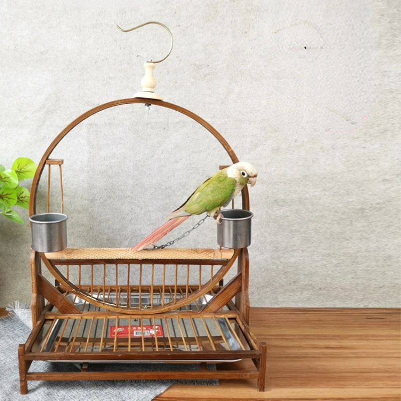 

Round Carrier Bird Cages Budgie Luxury Outdoors Wooden Bird Cages Canary Park Vogelhuisjes Voor Buiten Pet Products WZ50BC