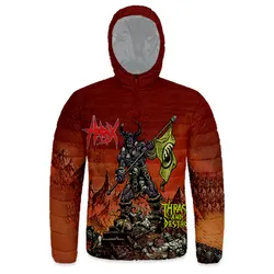 New Fashion 3D Printed  Hirax  Band  Zipper Down-filled Coat  Hooded Sweatshirts Harajuku Hoody Tops Clothing