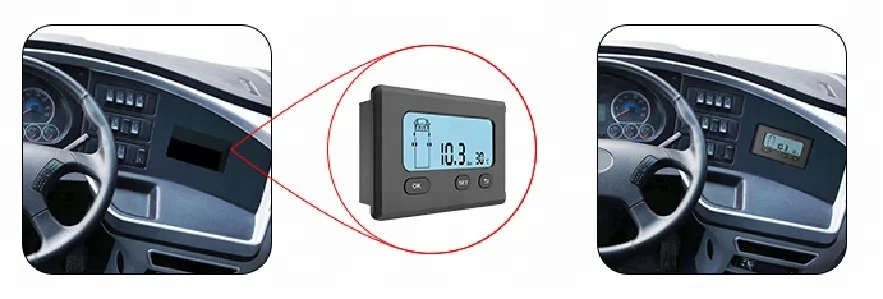 TD20-10 200psi Wireless TPMS 10 Wheel Sensor Truck Tire Pressure Monitoring System For Trucks And Buses