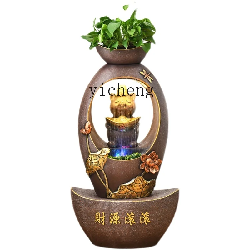 

ZC Lucky Cat Flowing Water Generating Wealth Circulating Water Living Room Water Feature Floor Decoration Lucky Ornament