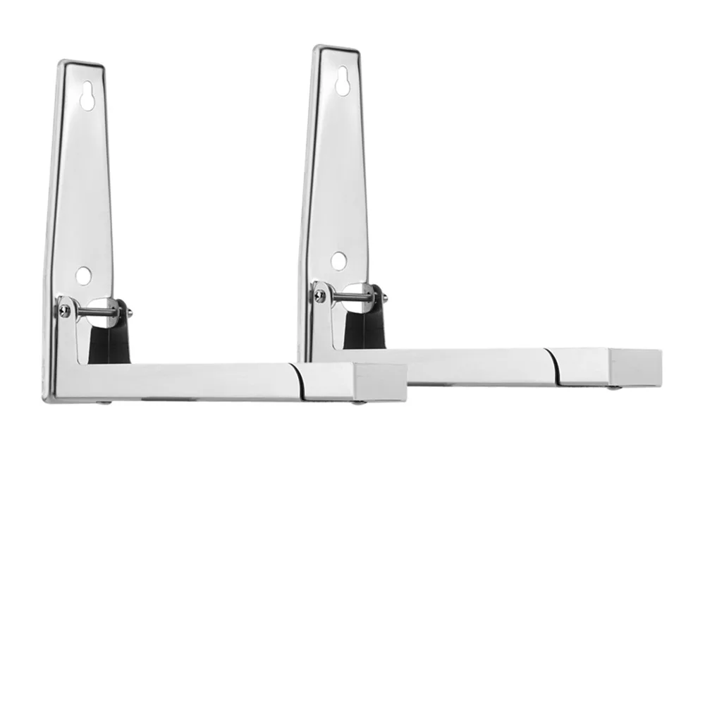 2PCS Universal Stainless Steel Microwave Oven Bracket Adjustable Load 55 Lb Oven Shelf Stretch Bracket Kitchen Storage