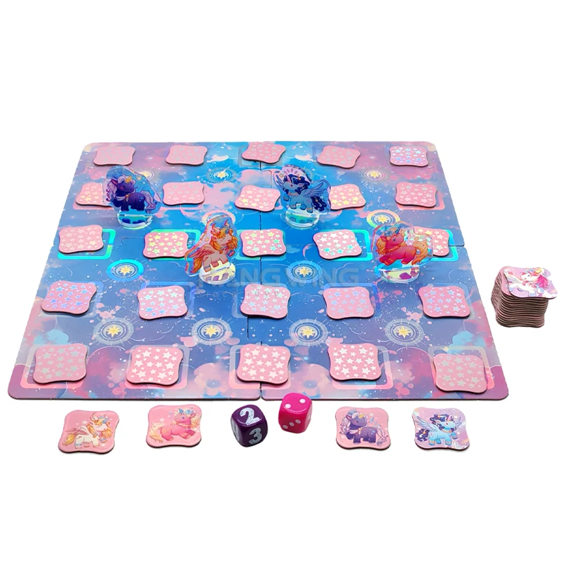 

Unicorn Sky Crystal Board Game - Multiplayer Family Desktop Memory & Logic Brain Training Game for Kids Birthday Party Gift