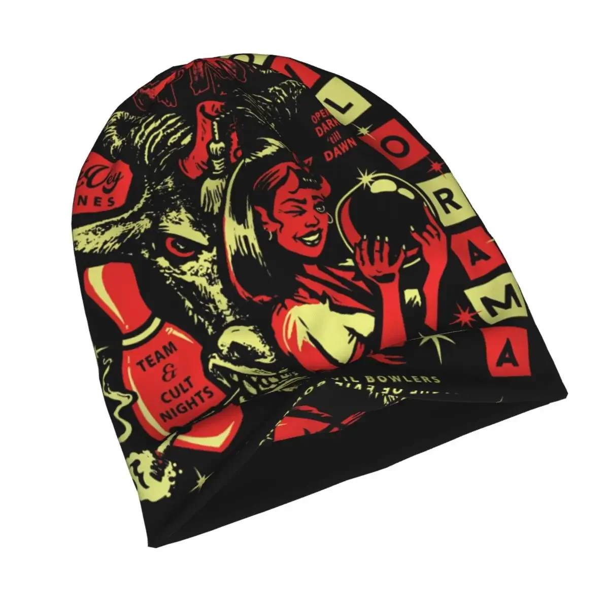 Baphomet Satan Lucifer Skullies Beanies Caps Bowl-O-Rama Thin Hat Autumn Spring Bonnet Hats Men Women's Hip Hop Ski Cap