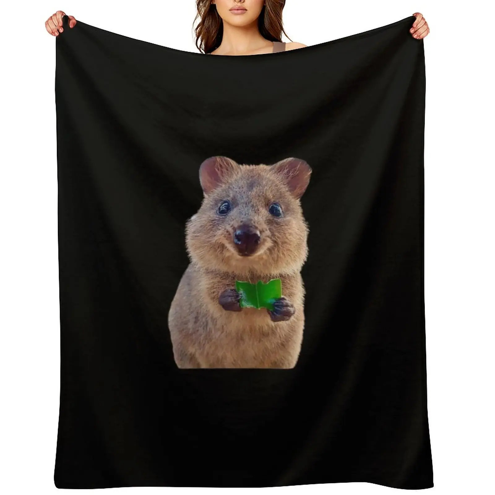 

Quokka Throw Blanket Blankets For Baby anime Flannel Cute Blankets