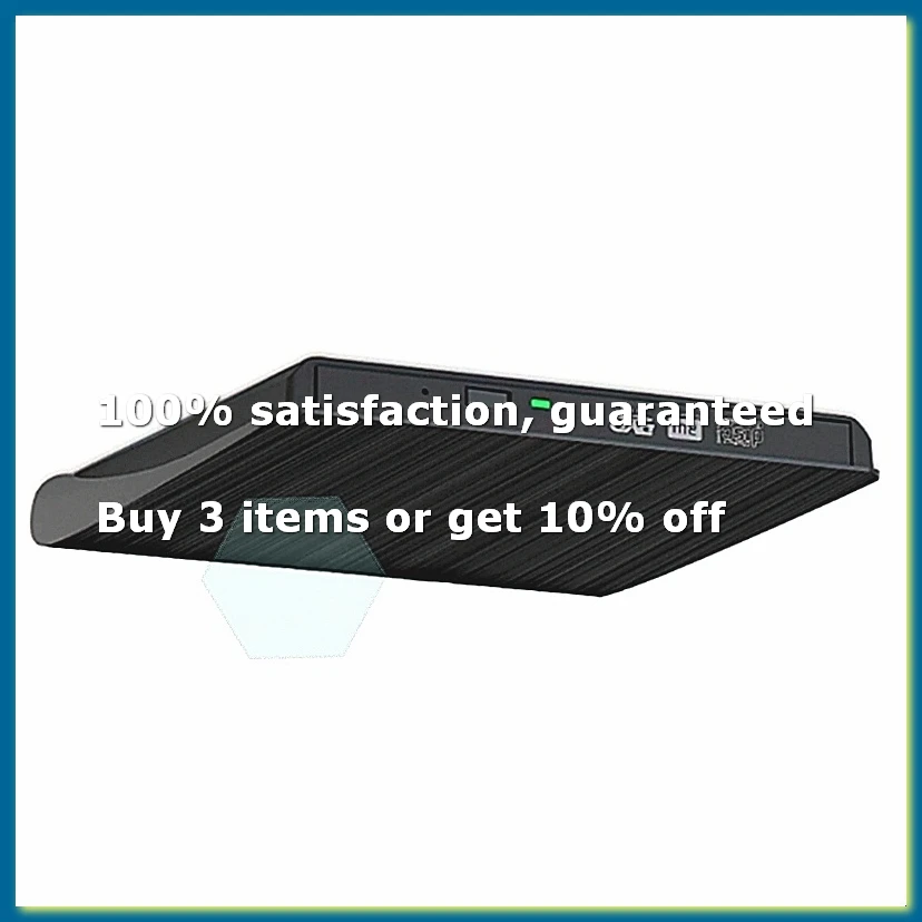 External USB 3.0 High Speed DL DVD RW Burner CD Writer Slim Portable Optical Drive-WDL