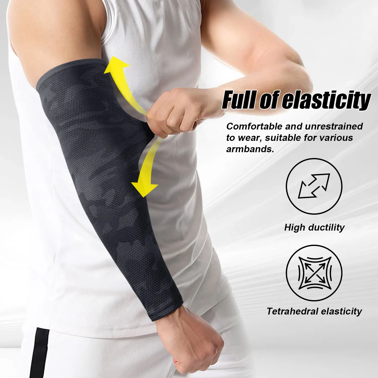 Ice Cooling Sunscreen Arm Sleeves Quick Dry Running Cycling Sports Elastic UV Protection Volleyball Basketball Cuffs Hand Cover