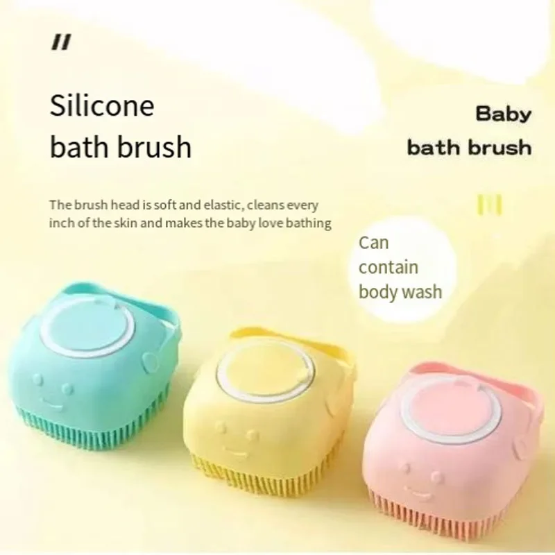 Pet dog and cat bath brush bathe the puppy silicone bath massage brush baby back bath brush bathing and scrubbing artifact