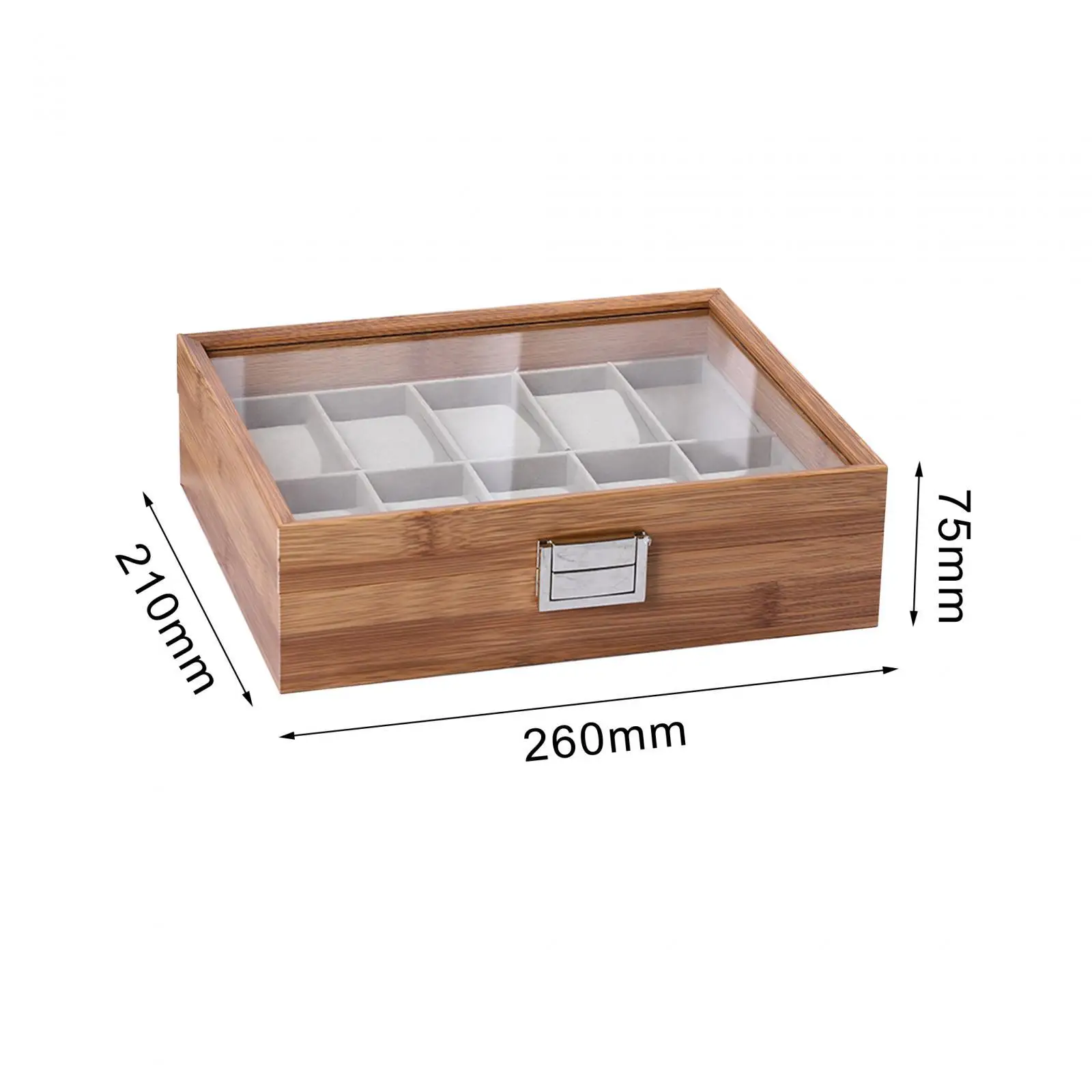 

Watch Box Organizer Watch Organizer Holder Container Luxury Lockable Wooden Watches Box for Home Decor Watches Jewelry Display