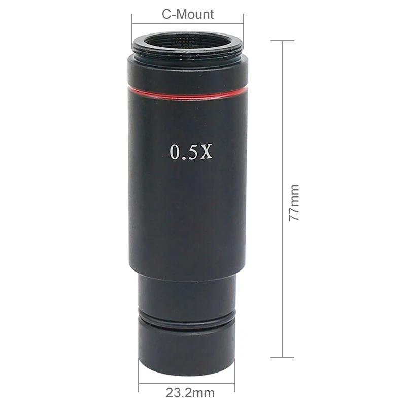 0.5X Reduction C-mount Lens Adapter for CCD Cmos Camera Digital Eyepiece Connect with Stereo Microscope Optical Relay Lens