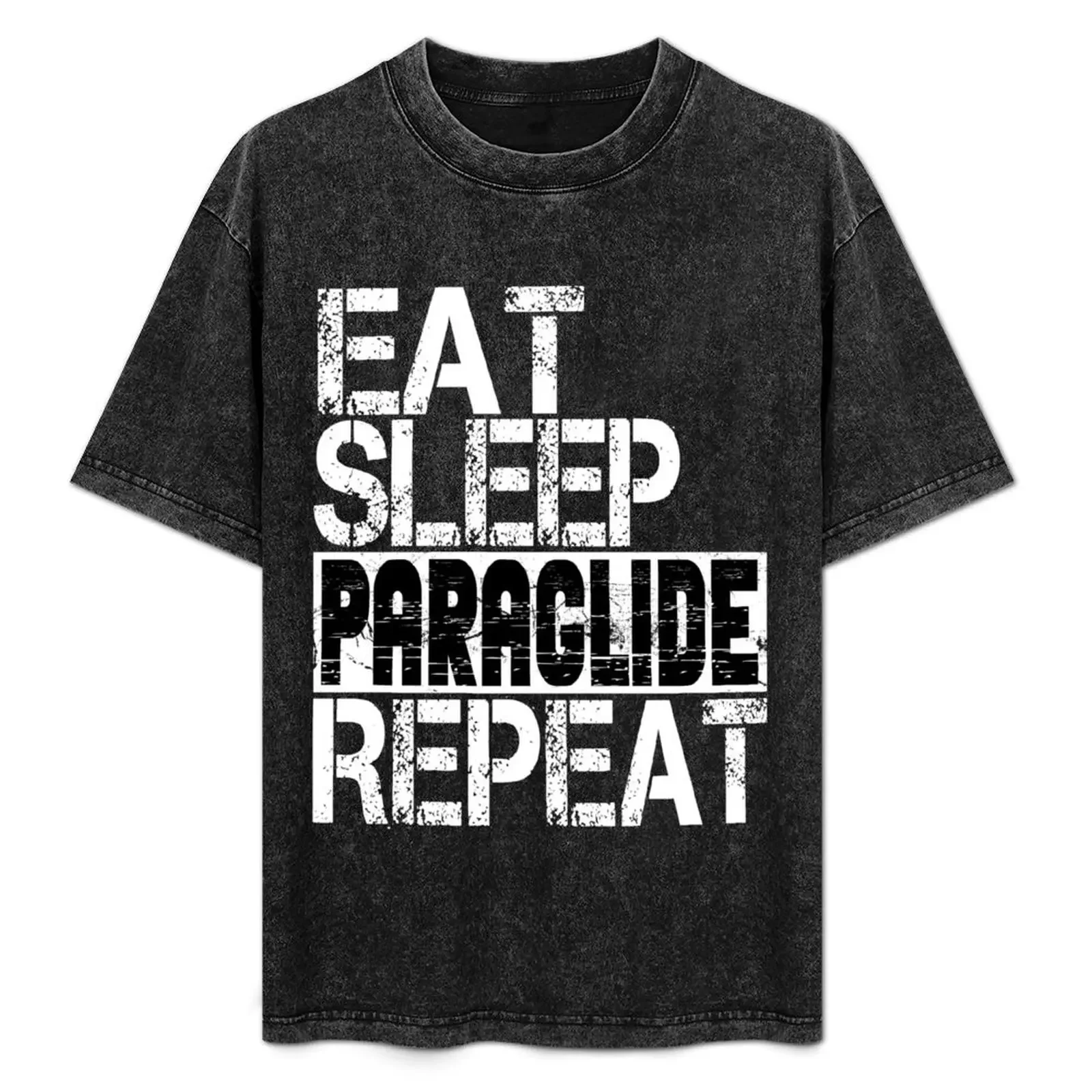 

Eat Sleep Paraglide Repeat, Grunge T-Shirt blue lock shirts graphic custom t-shirts croswit shirt man tee shirts for men
