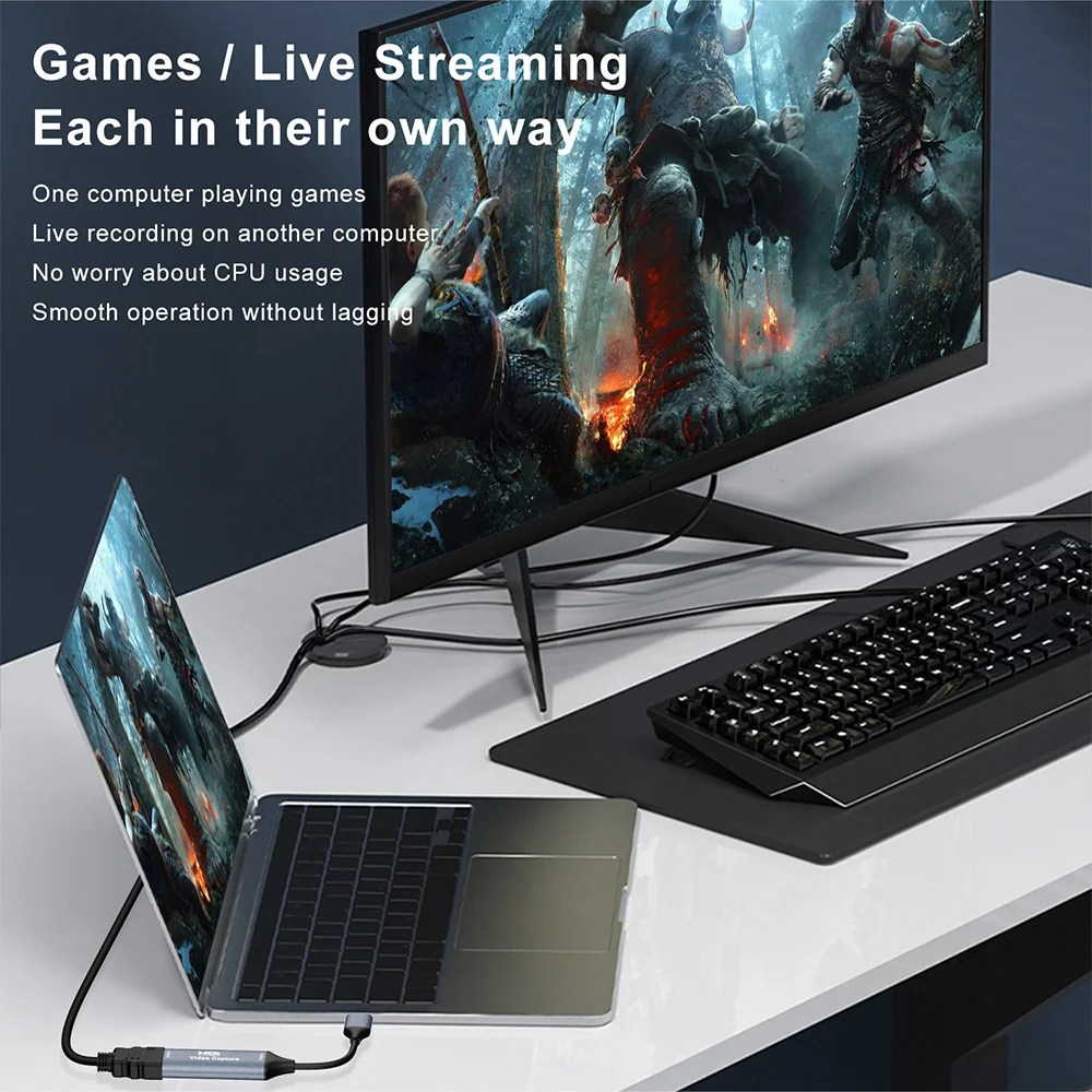 Tarjeta de captura de vídeo 4K 1080P 60fps compatible con HDMI a USB 2,0 para grabadora de Streaming de juegos para PS4/Switch/Xbox/Windows/Mac