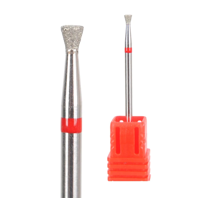 1PC Diamond Nail Drill Bit Nail Cuticle Bit Electric Nail Drill accessorio per Manicure Round Rotary Bur Nail Salon Milling Bit