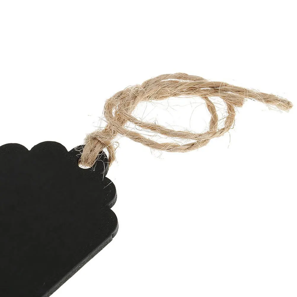 

40Pcs Wooden Blackboard Small Pendant Double-Sided Chalkboards for DIY Home Garden Wedding Message Board Hanging Ornament