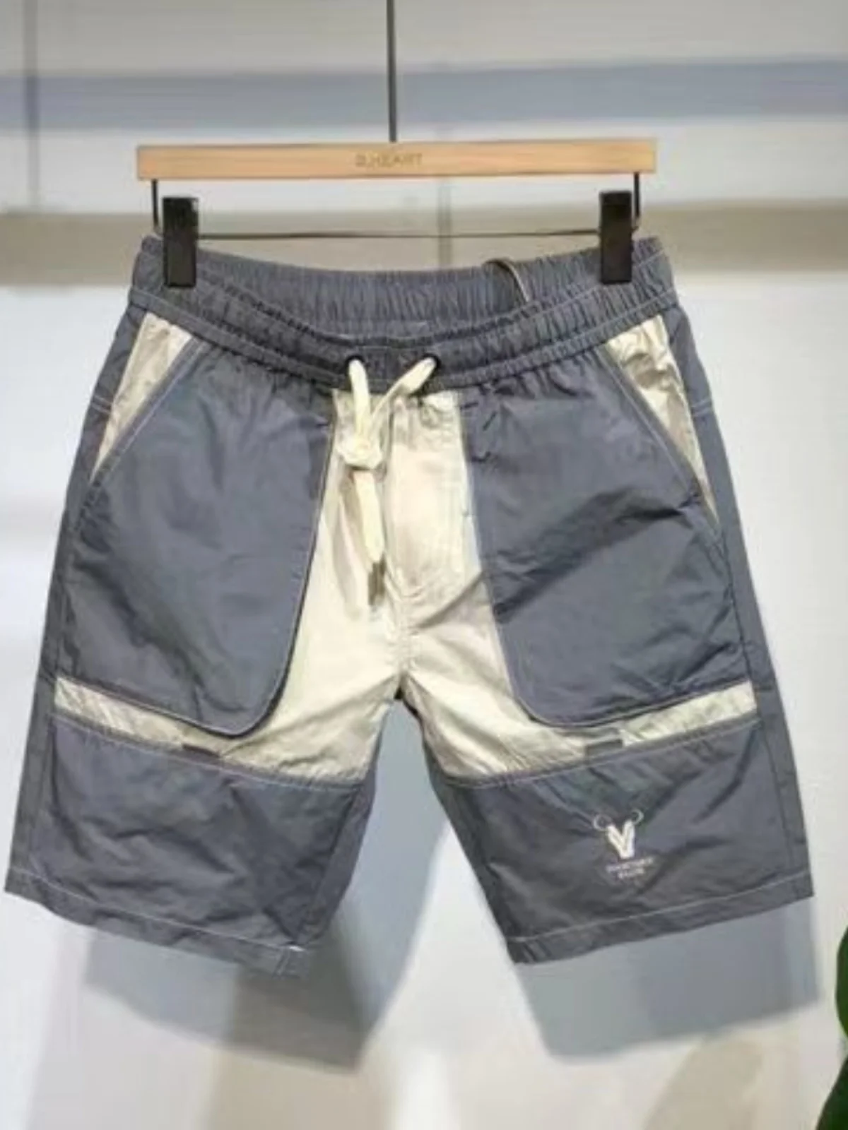 

Мужские шорты из ледяного шелка Qui Dry, 5 дюймов, легкие, летние, модные, прямого кроя, с защитой от УФ-излучения