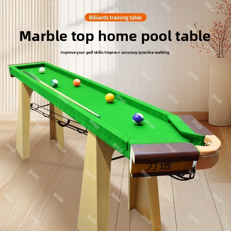 Standard Five-point Training Billiards Table with Marble Top for Home Snooker Practice