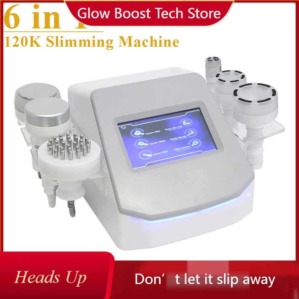 

NY6 in 1 120K Ultrasonic Cavitation Vacuum Massage Beauty Machine Removal Cellulite Fat Furning Face Lifting Skin Rejuvanation