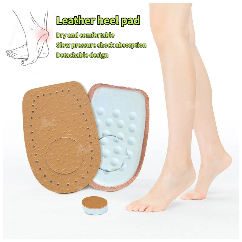 Leather Heel Cushion Insoles High Heel Insert Relief Foot Pain Soft Inserts Foot Pain Protectors Men Women Support Shoe Pad