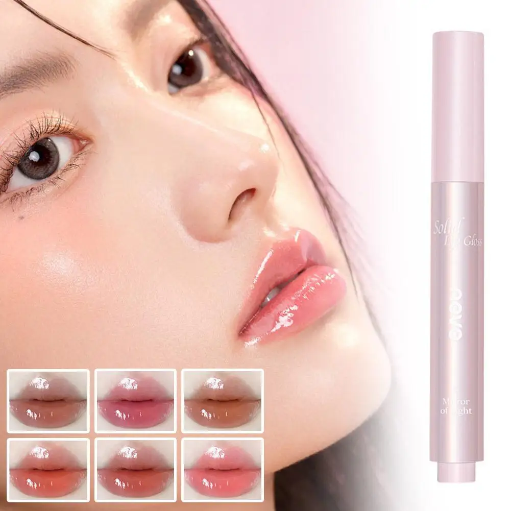 ウォーターグロッシーリップグロスミラー保湿リップグロスプランプリップスティックグリッタープライマー保湿ケアリキッドクリアリップY2Z0