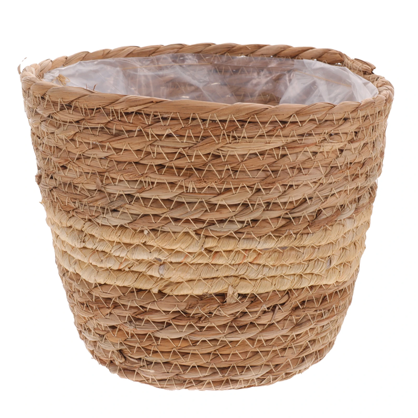 

Woven Flower Pot 18cm Diameter Lightweight Straw Planter Basket Decor Durable Wicker Storage Container