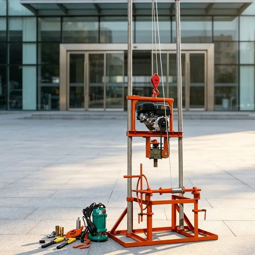 Customized Small Mobile Gantry Drilling Rig, Water Well Drilling Equipment, Rural Courtyard Water‑Intake Drilling Machine